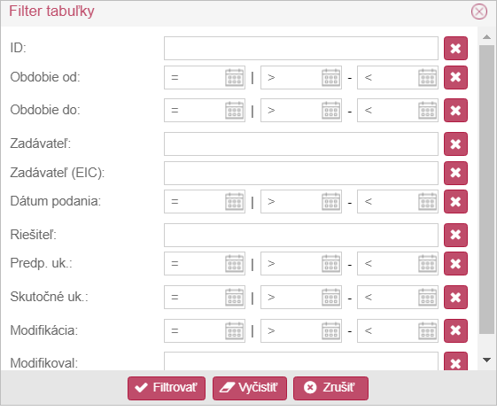 Filter_tabulky_Reklamacie_Vyr