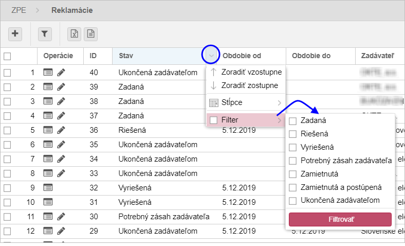 Formular_na_filtrovanie_nad_stlpcami_tabulky_Vyrobca