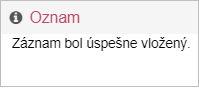 Oznam_Uspesne_vlozenie_zaznamu